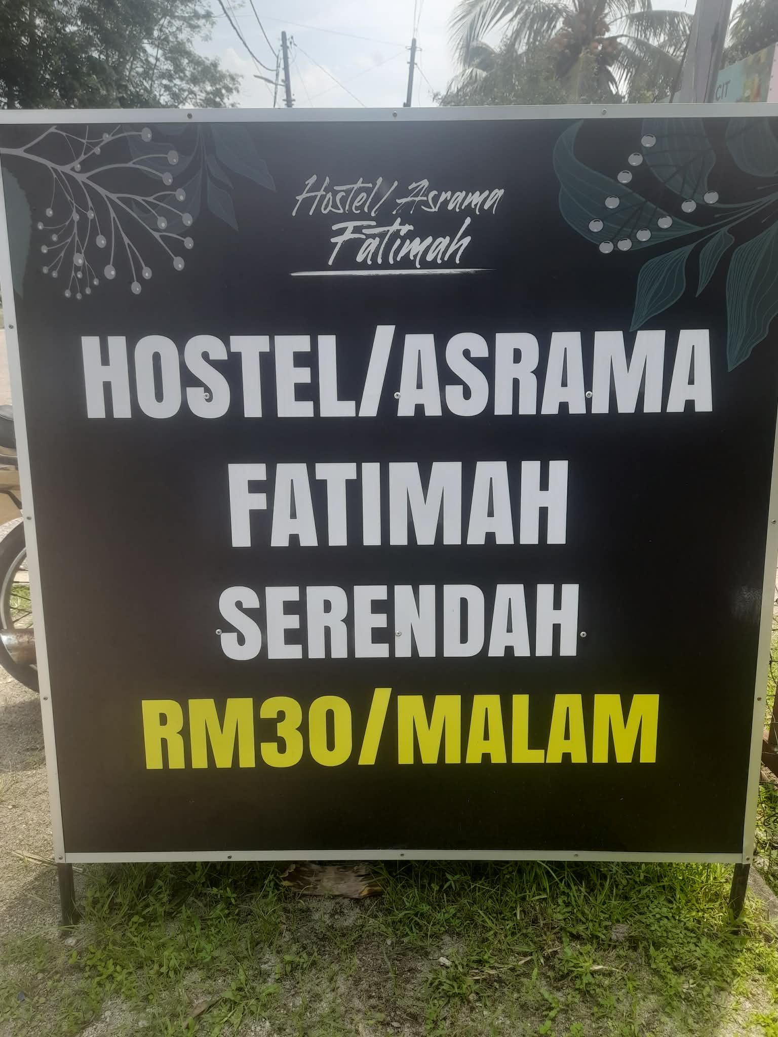 Hostel sign